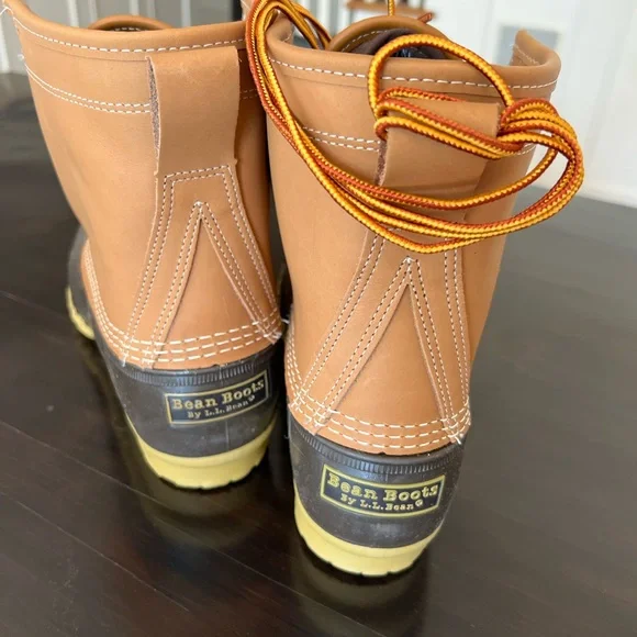 L.L. Bean Boots - GORE-TEX Two-Tone Brown and Tan Men's Duck Boots - Picture 4 of 6